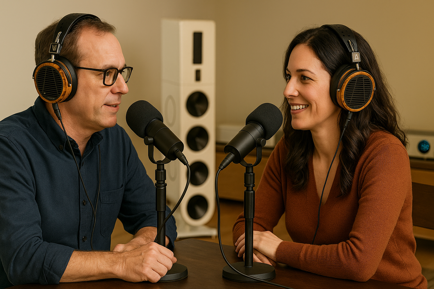Robert and Sandra, hosts of The Audiophile's Guide Podcast